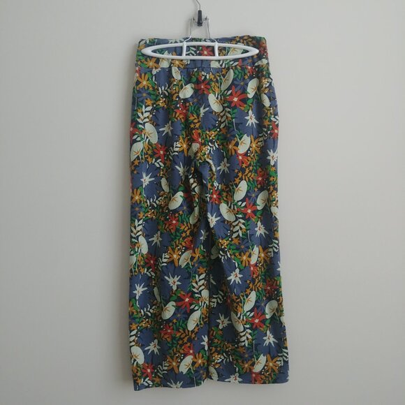 Toad & Co organic cotton tencel stretch relaxed cropped lounge pants blue Small - Picture 9 of 16